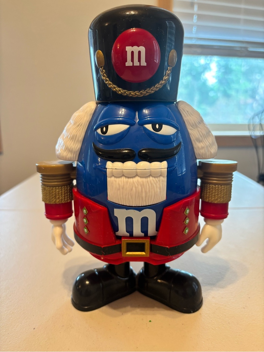 M&M's Blue Nutcracker Soldier Sweet Candy Dispenser